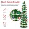 Best Choice Products Ceramic Christmas Tree, 15in Hand-Painted Holiday Décor